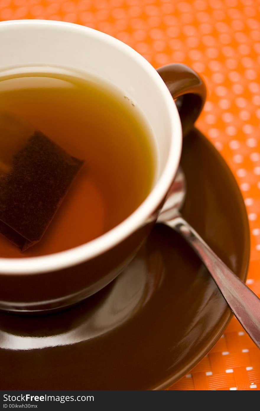 Tea with cup and saucer