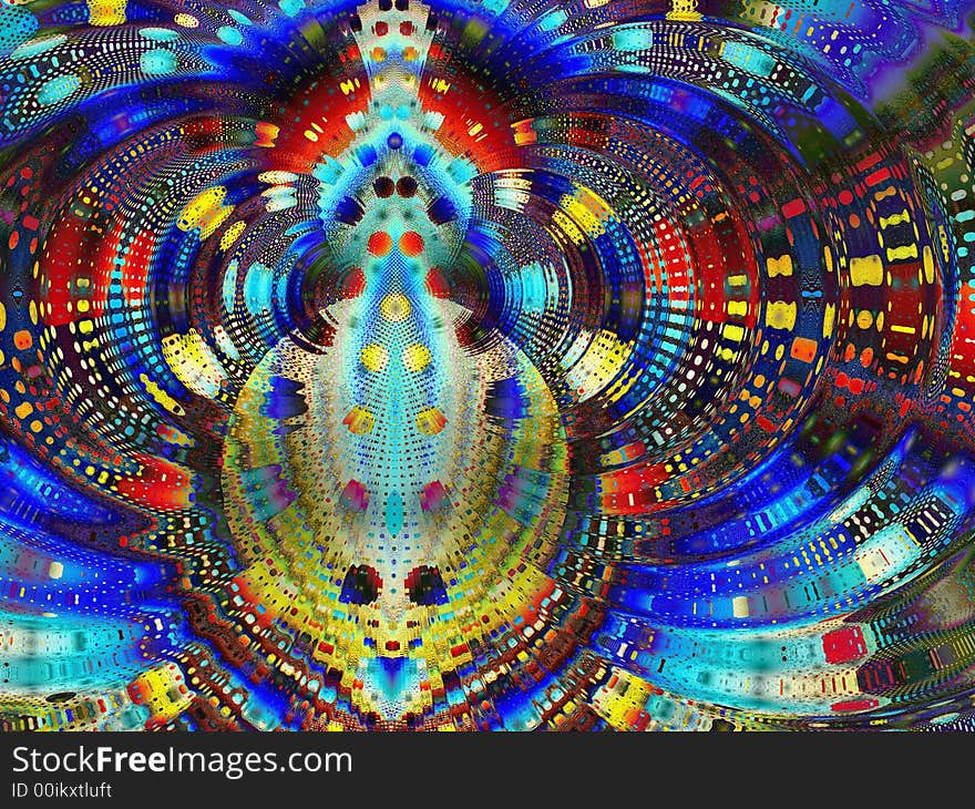 Fractal rendered abstract futuristic background