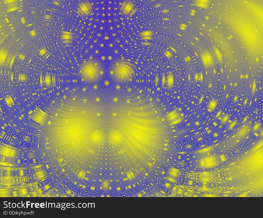 Fractal rendered abstract futuristic background