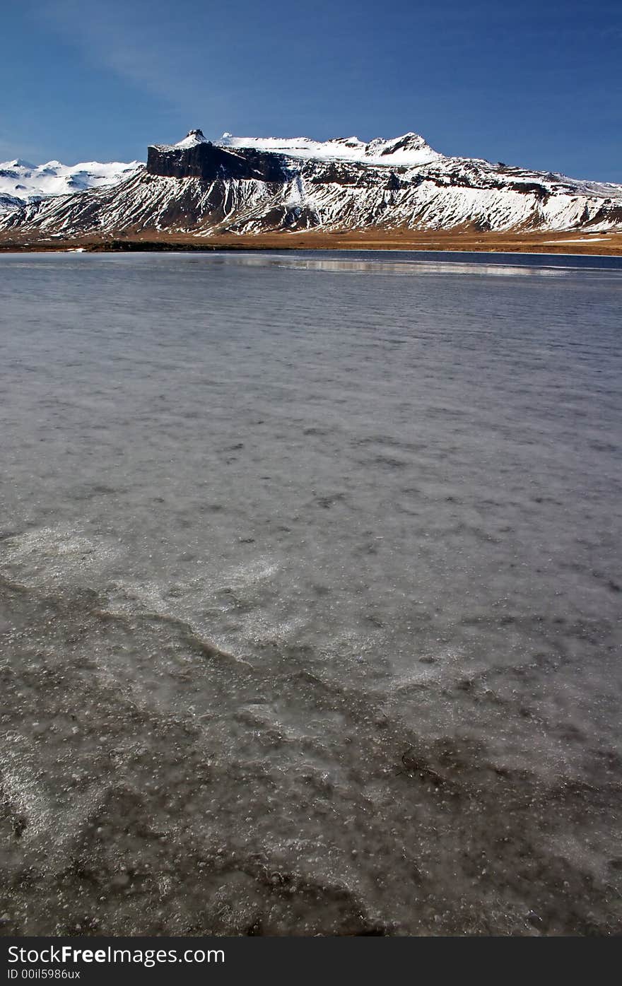 Lake in Iceland.