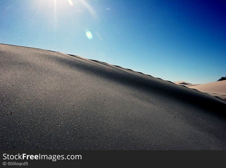 Sand dunes in the beach of baja