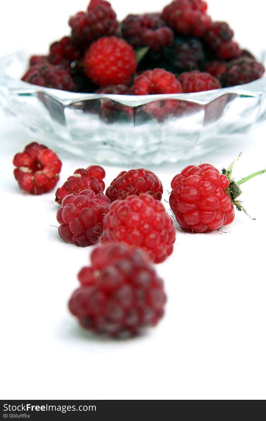 Raspberry isolated in White Background