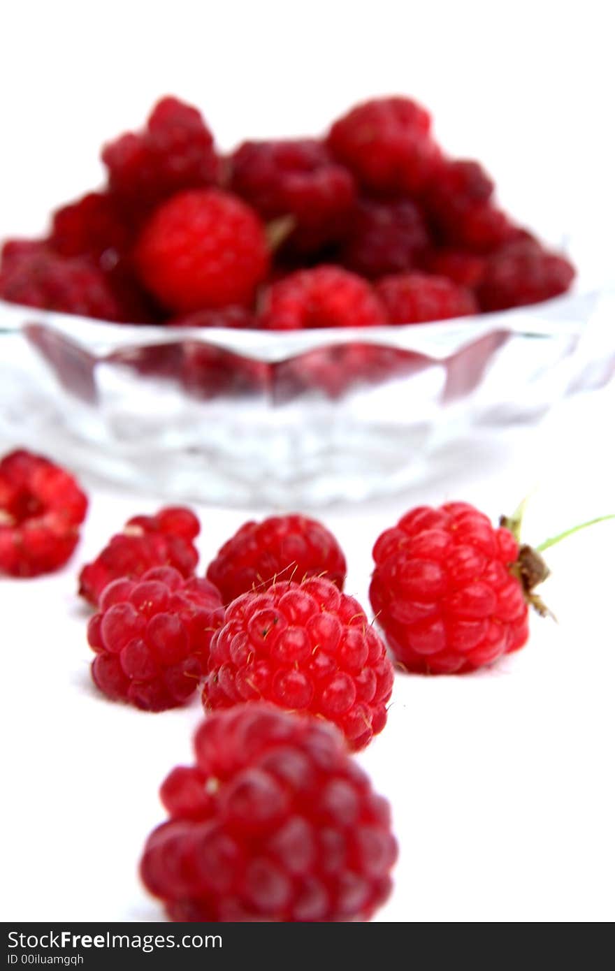 Raspberry isolated in White Background