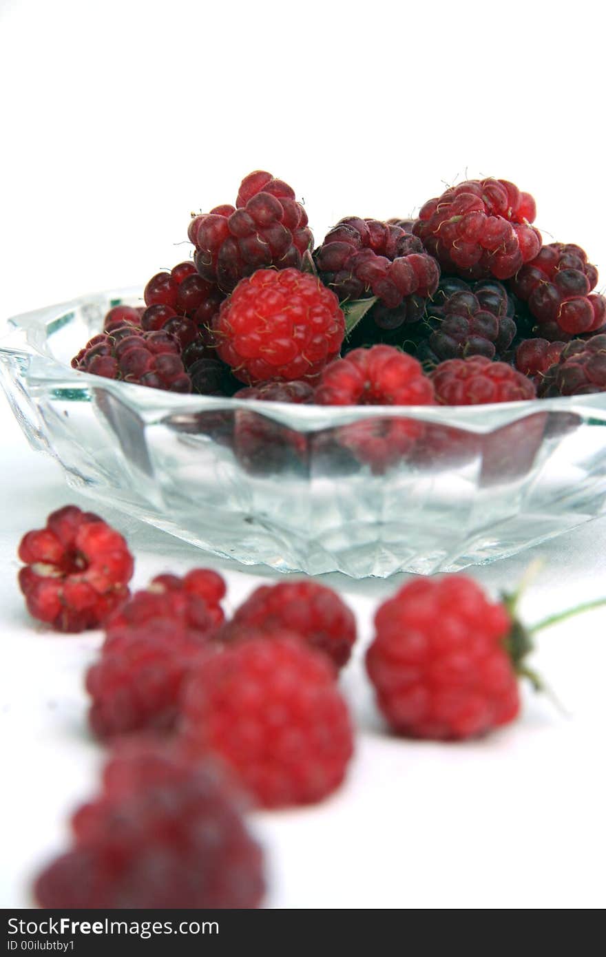 Raspberry isolated in White Background