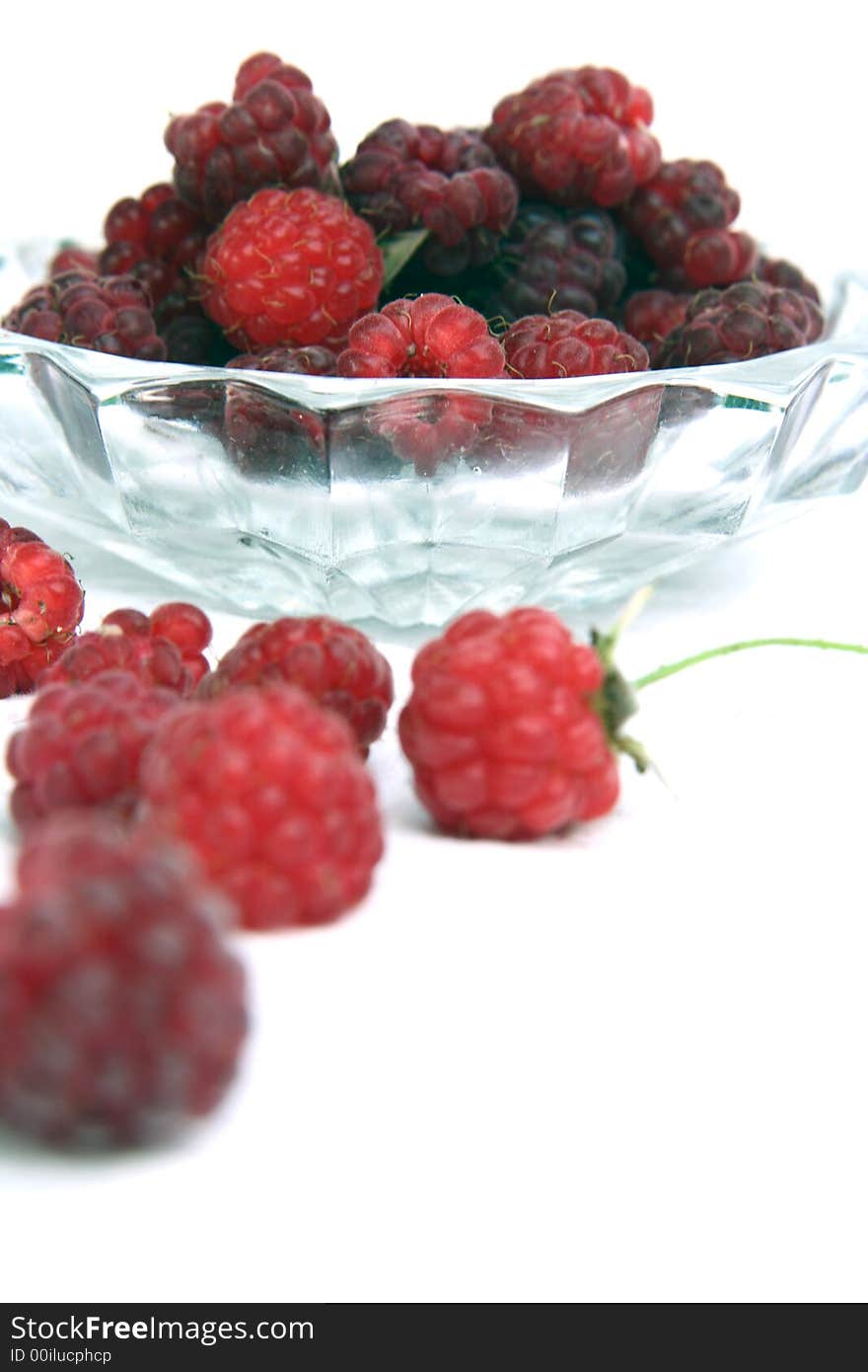 Raspberry isolated in White Background