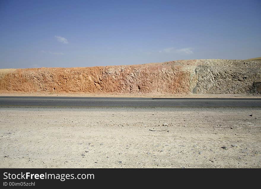 Road in the dead sea region