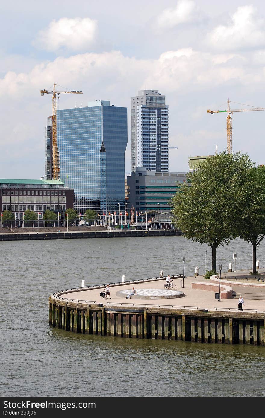 Modern architecture in the city of Rotterdam (The Netherlands)