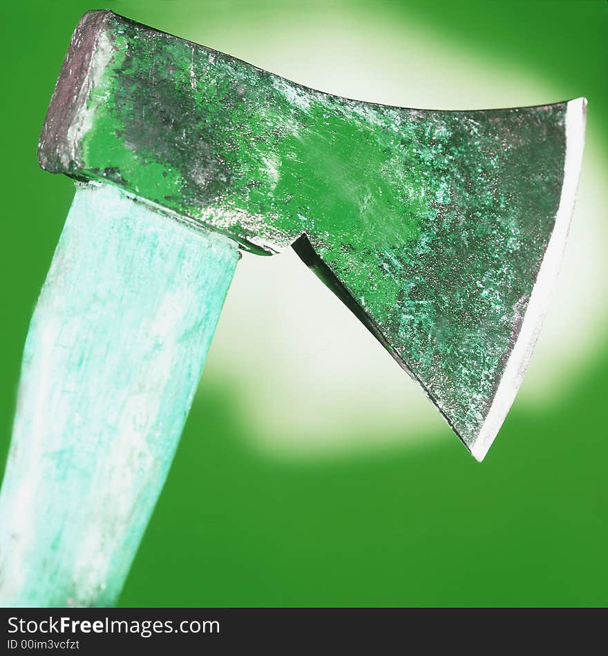 The joiner's tool on a green background. The joiner's tool on a green background