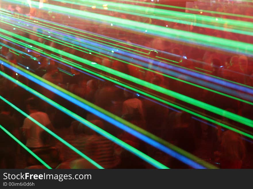 Laser show at event over the audience. Laser show at event over the audience