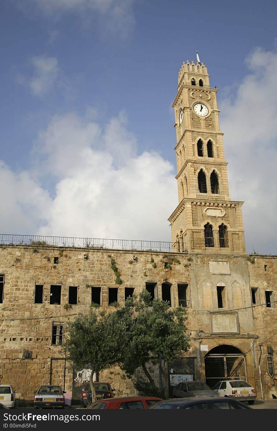 Old clock tower akko israel