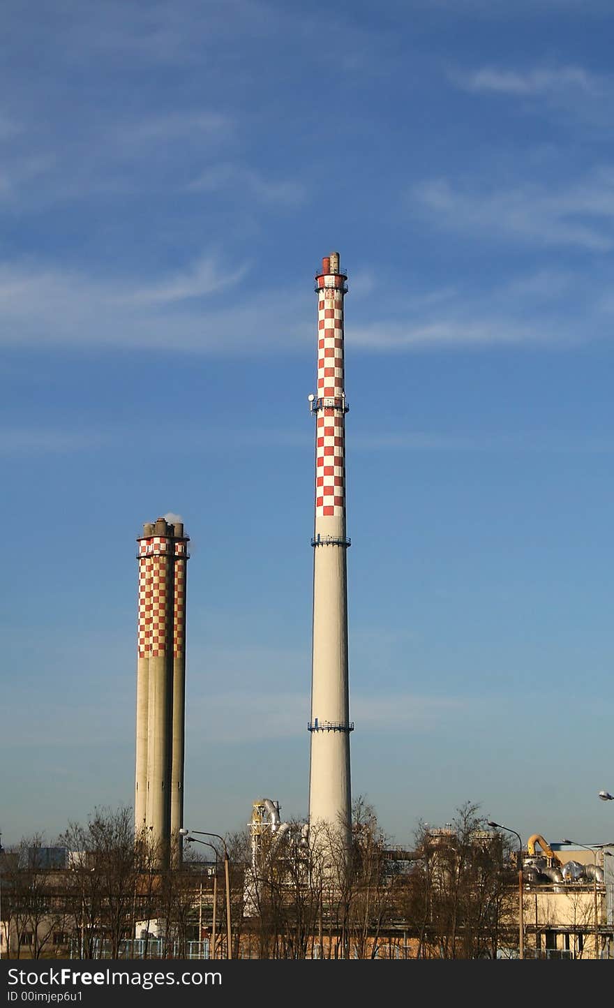 Smoking factory chimney in poland