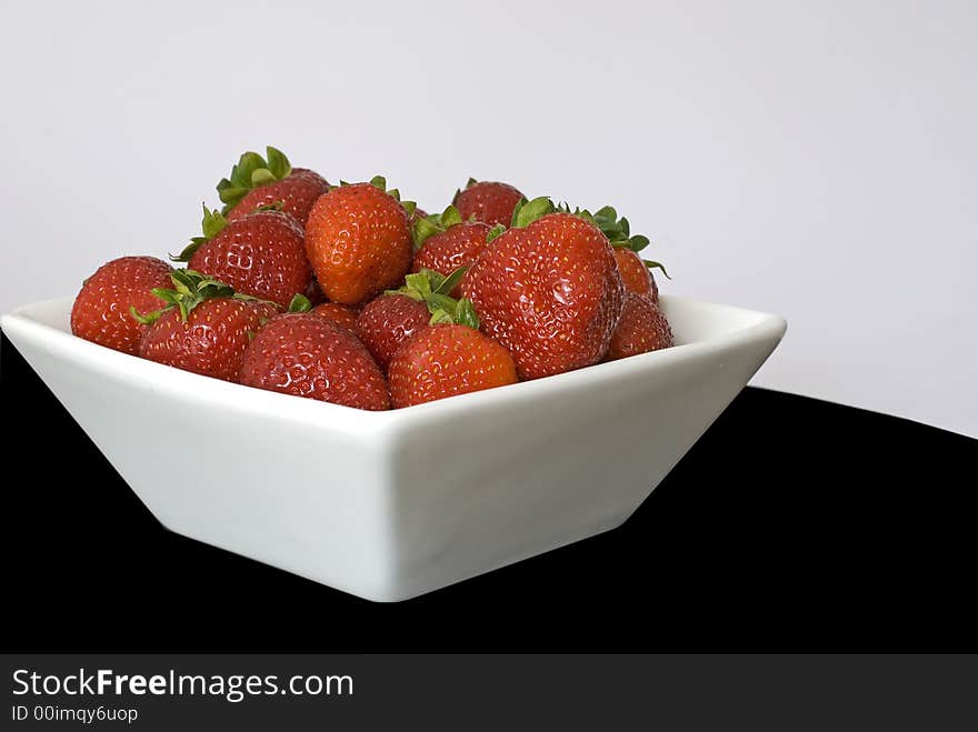 Strawberry close up capture in studio