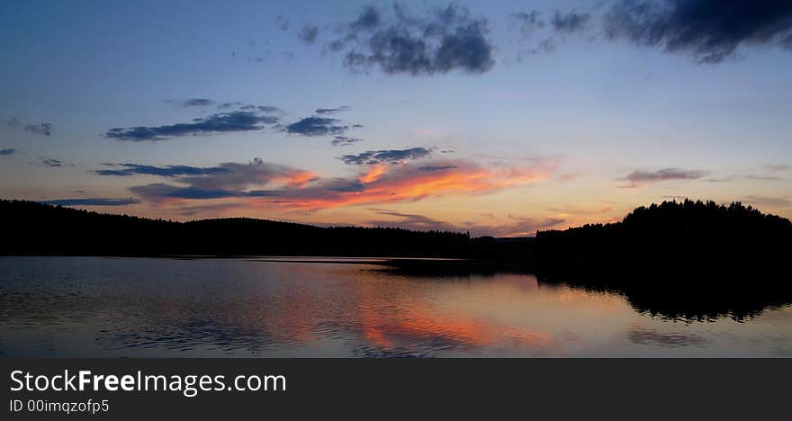 Sunset sky in Czech Republic. Sunset sky in Czech Republic