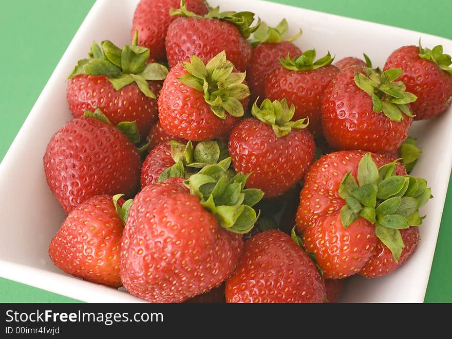 Strawberry close up capture in studio