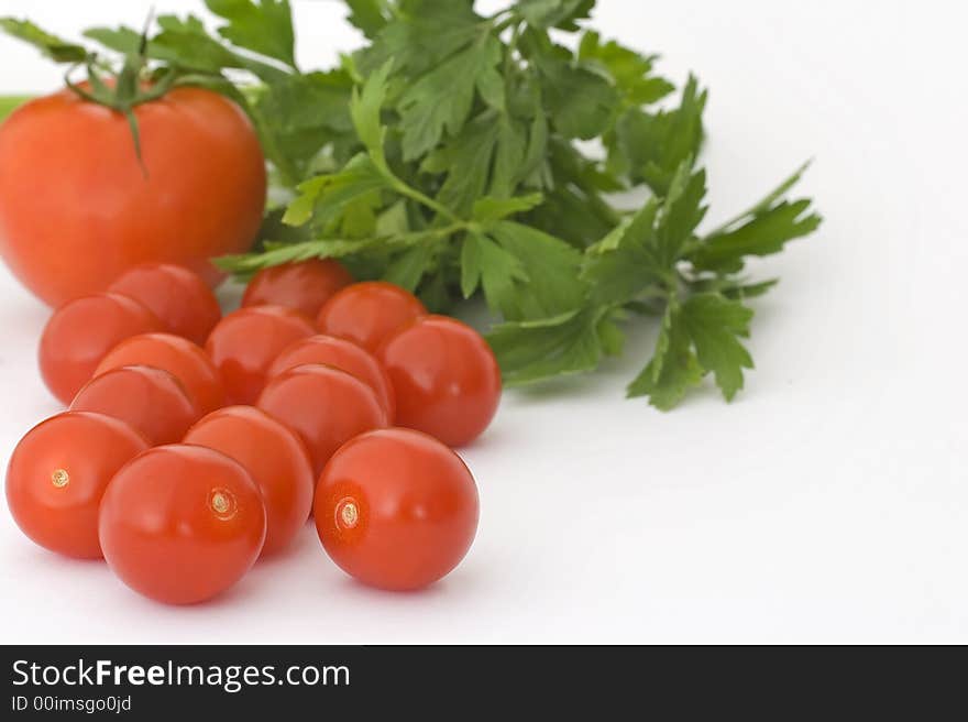 Close up capture red tomato