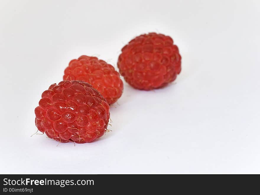 Red berry in white background