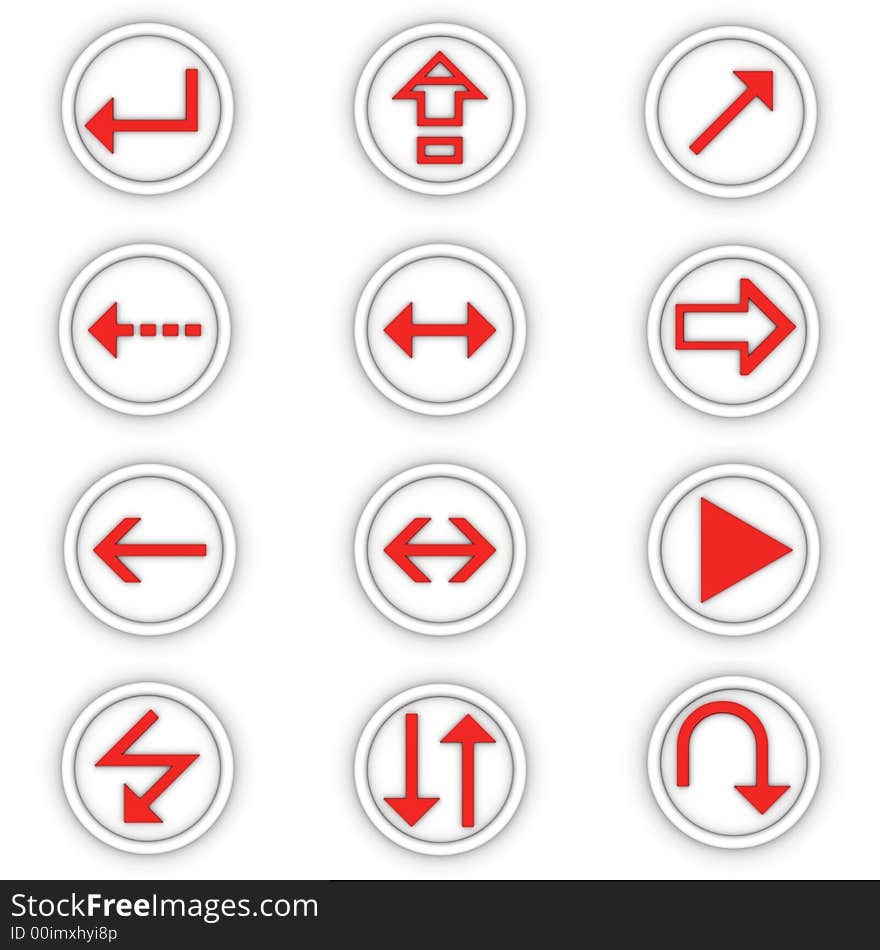 Set Of Round Icons