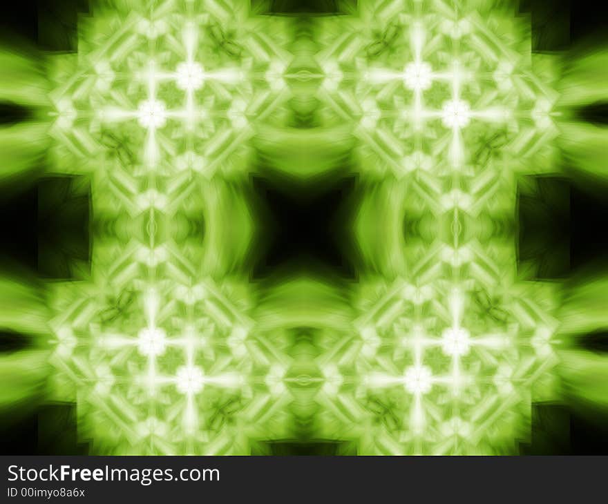 Light green patterns on a dark green background