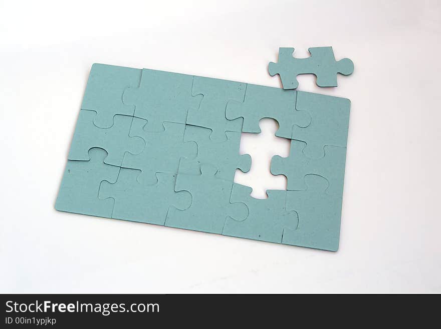 Illustration of puzzle on white background.