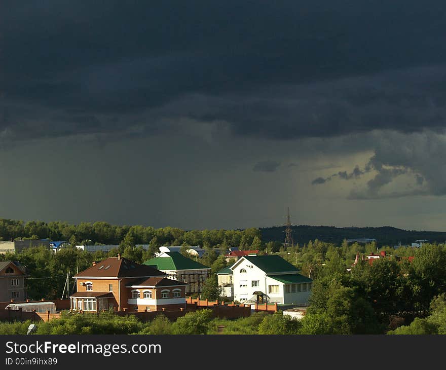 Photo of rain made from fifth floor flat. Photo of rain made from fifth floor flat