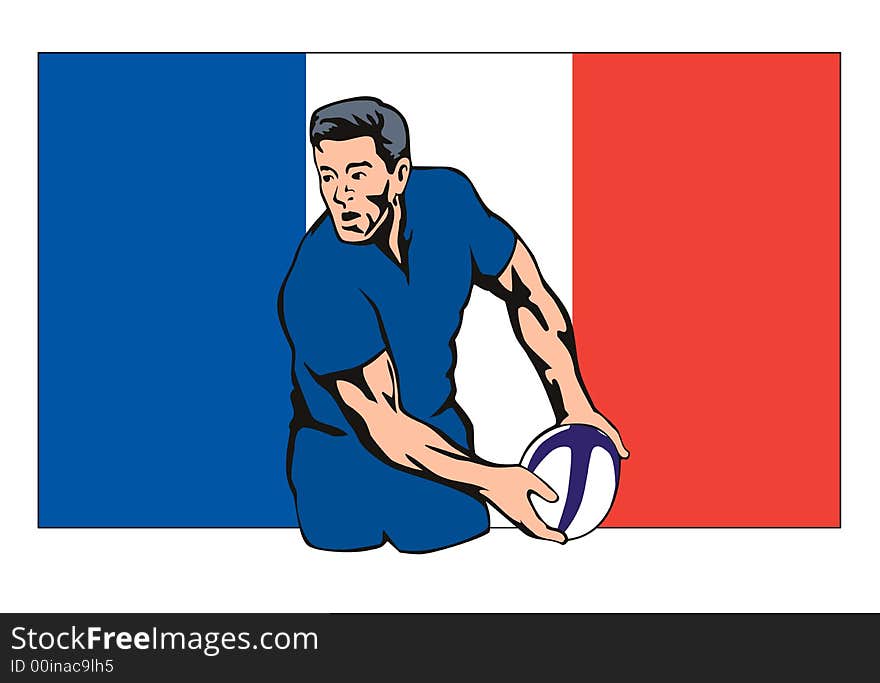 Vector art on the sport of rugby. Vector art on the sport of rugby