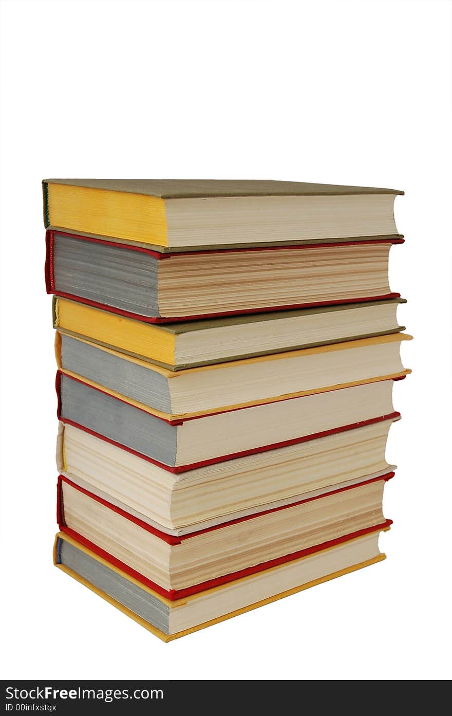 Book stack isolated on white