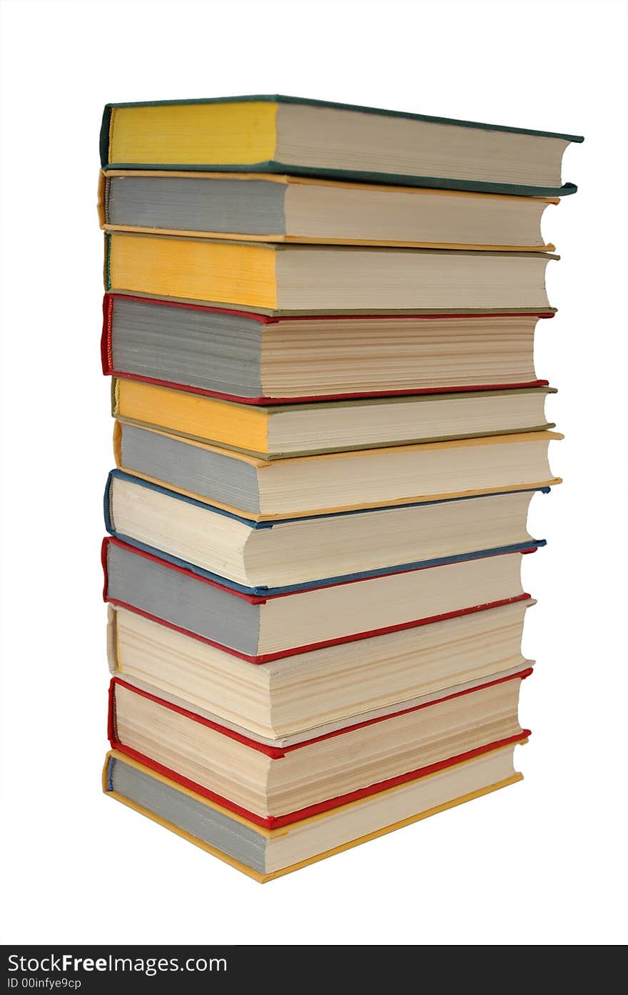 Book stack isolated on white