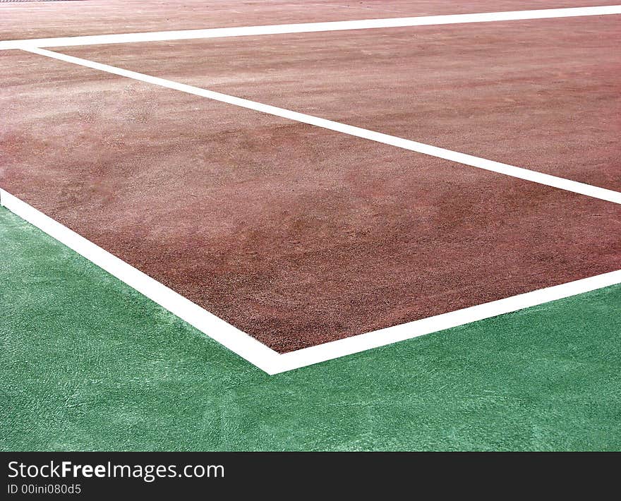 Tennis field: left border line