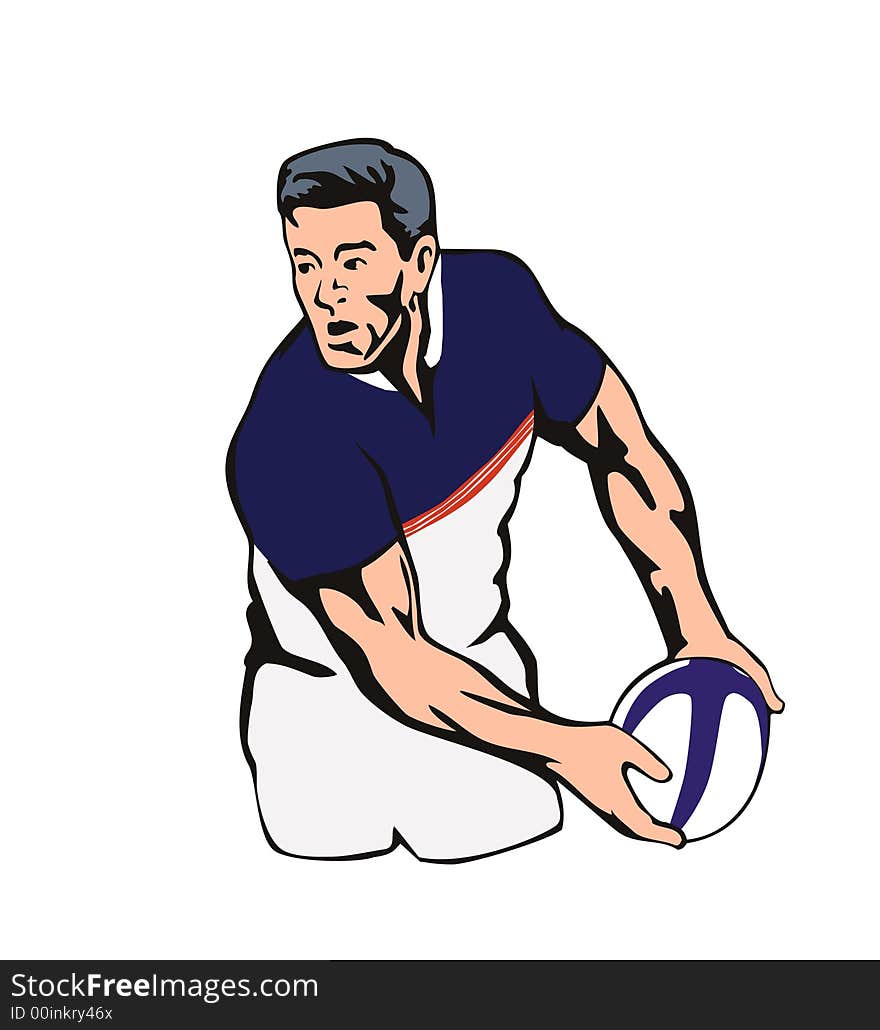 Vector art on the sport of rugby. Vector art on the sport of rugby