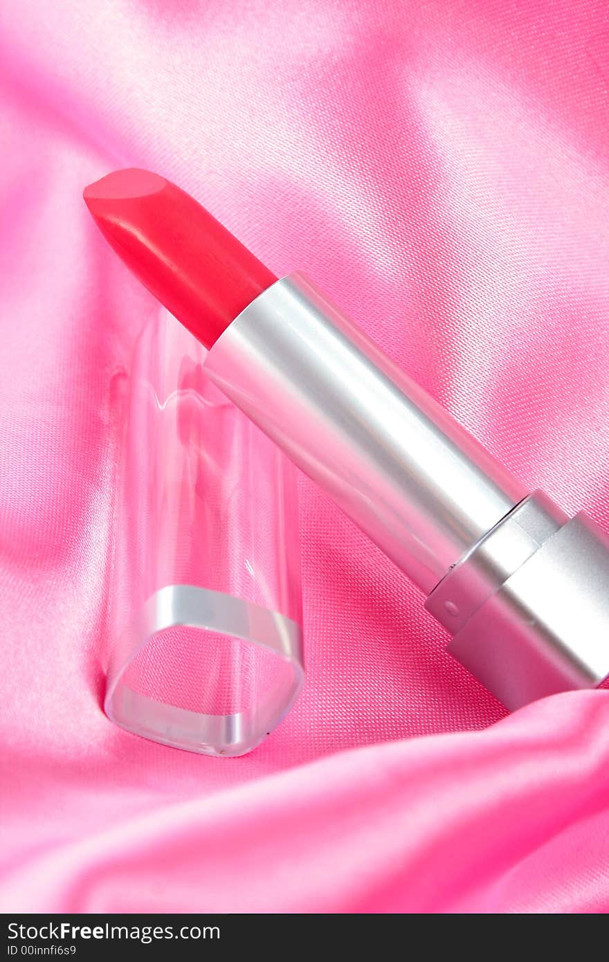 Lipstick On Pink Satin