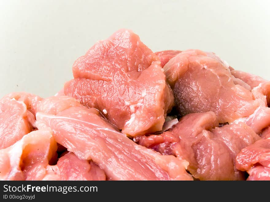 Fresh pork-chopped and ready for preparing. Fresh pork-chopped and ready for preparing.