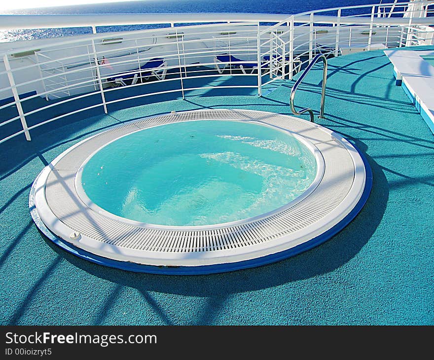 A pool onboard the cruise ship