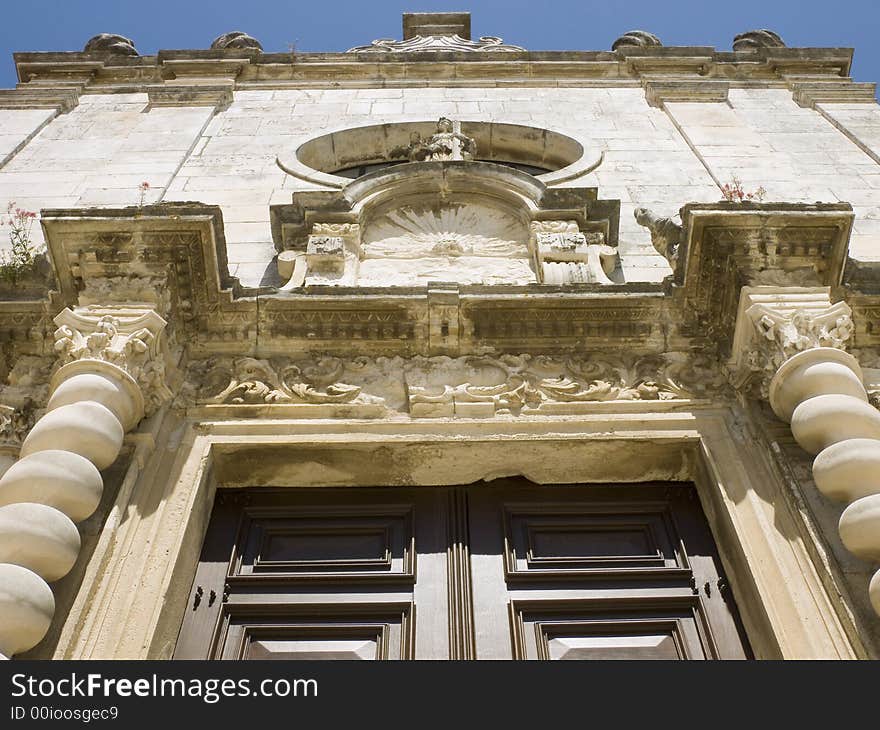 Detail on a gotic cathedral from the XV century. Detail on a gotic cathedral from the XV century