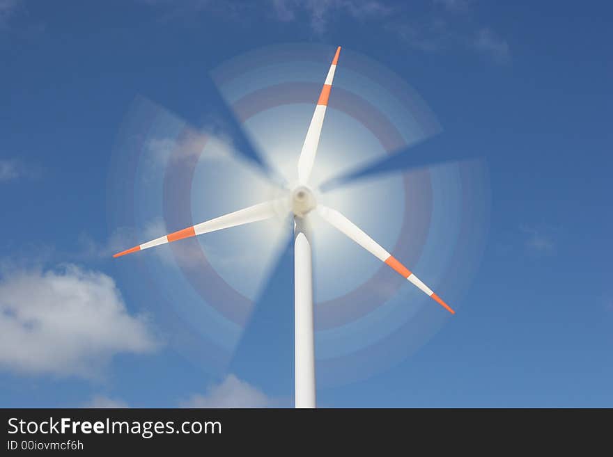 Motion effect on wind mill power generator