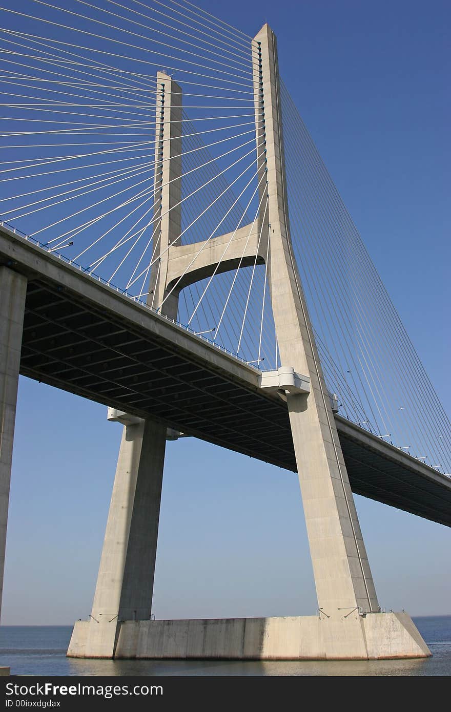 View of one of Lisbon's bridges. View of one of Lisbon's bridges