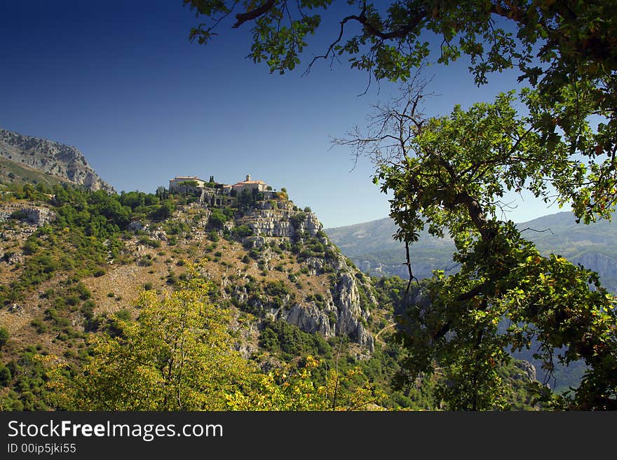 A middle aged village in the south of France. Alpes Maritimes, Nice.