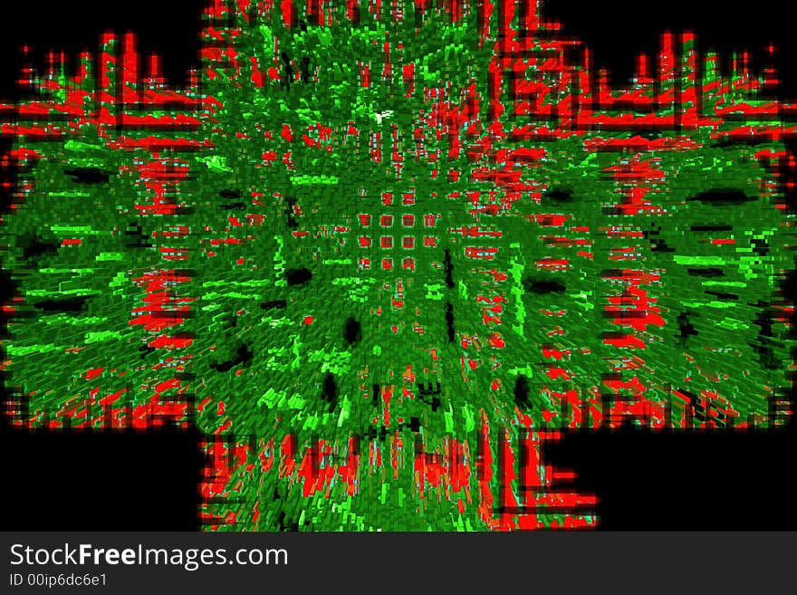 An Abstract Illustration Features Elements of an Electronic Circuit Board. An Abstract Illustration Features Elements of an Electronic Circuit Board.