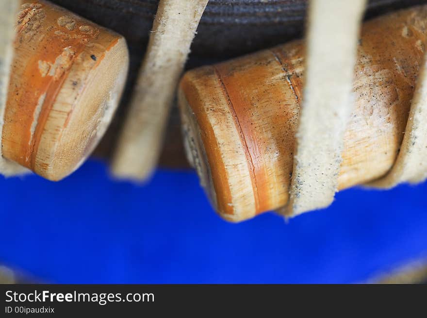 Detail of  percussion instrument named tabla