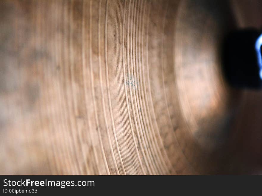 Detail of cymbal musical instrument