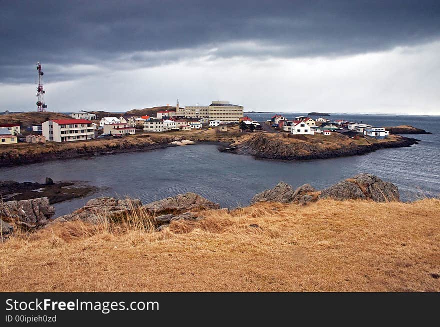 View of Stykkisolmur, Snaefellsnes peninsula, Iceland