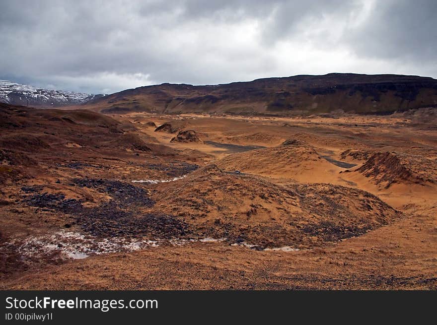 Landscape with sand and clouds. Landscape with sand and clouds