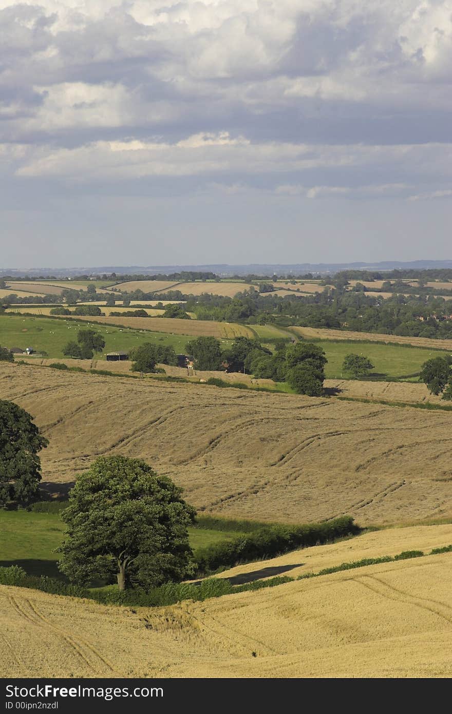 A view of the English countryside. A view of the English countryside