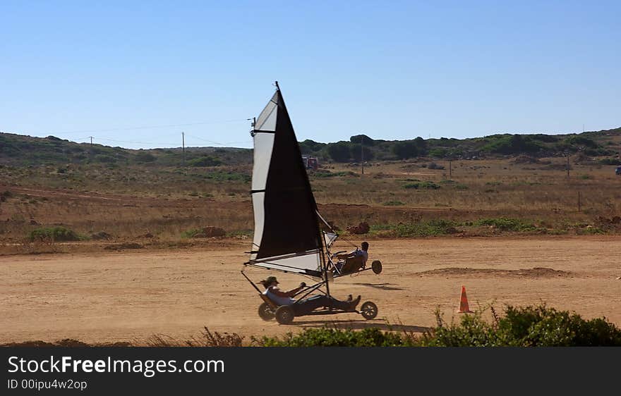 Driving a blokart