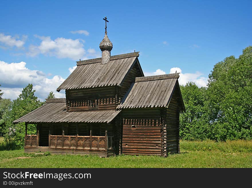 Russian wooden church