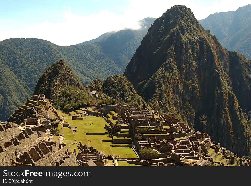 Marvellous remnants of Machu Picchu archeological site. Marvellous remnants of Machu Picchu archeological site