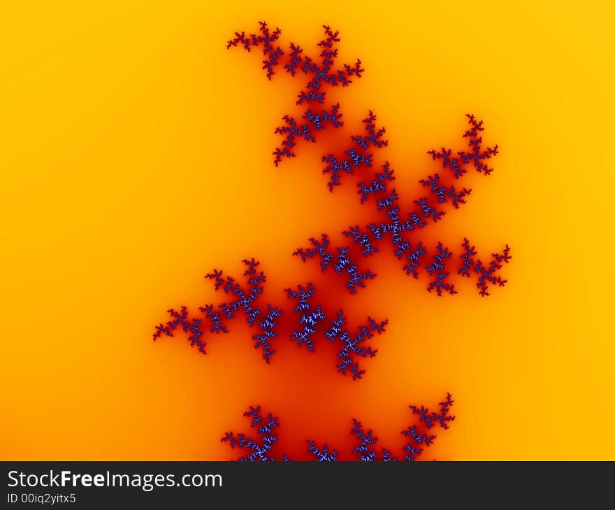 Fractal rendered abstract futuristic background