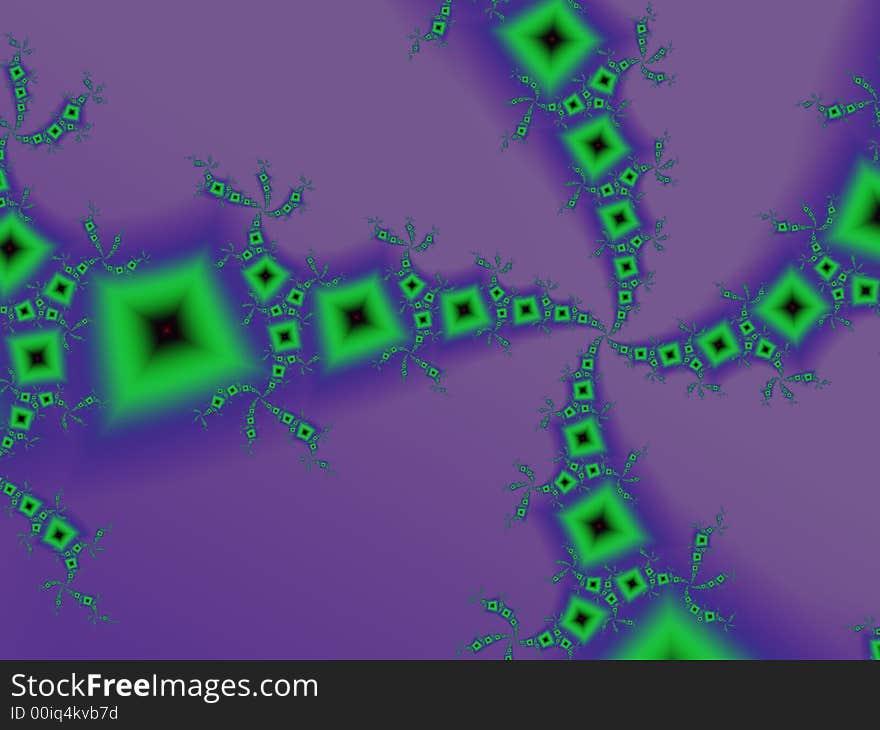 Fractal rendered abstract futuristic background