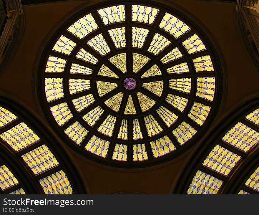 Multi colored rose windows