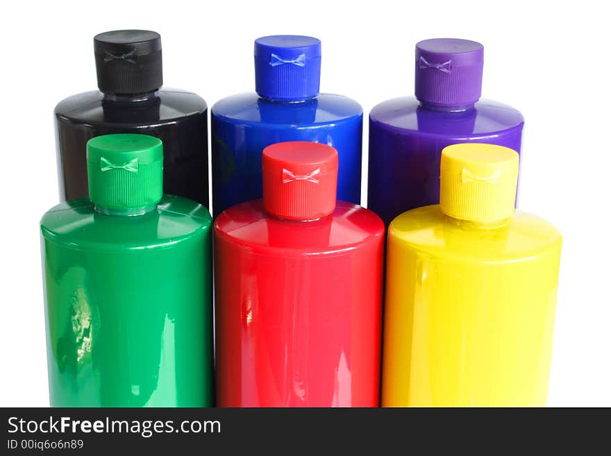 Bottles of paint