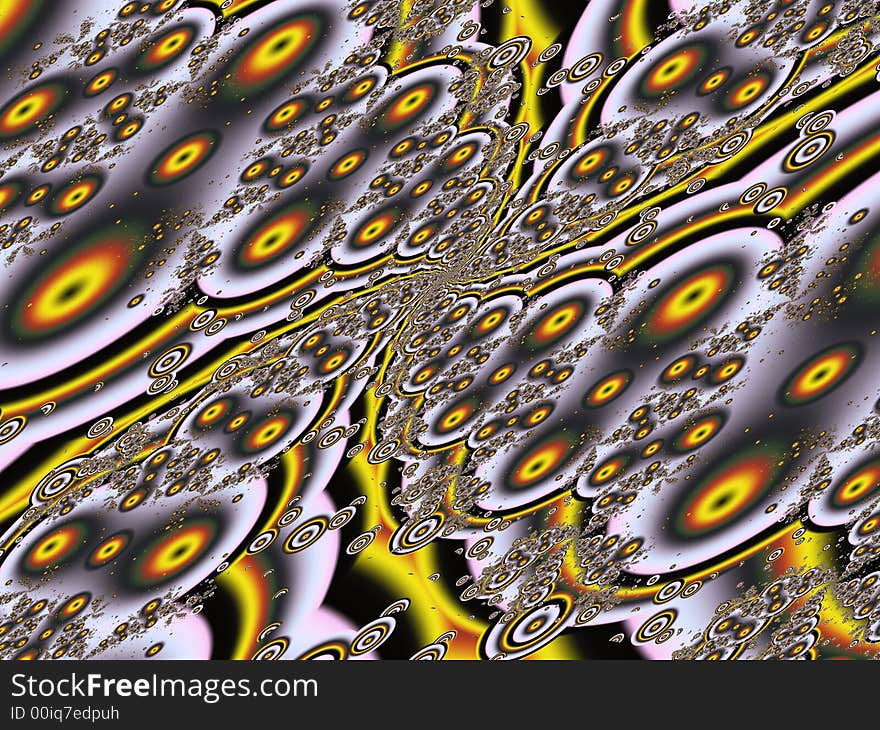 Fractal rendered abstract futuristic background